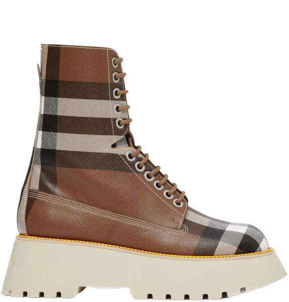  Giày Nữ Burberry Exaggerated Platform Faux Leather 'Birch Brown' 