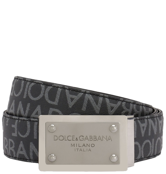  Thắt Lưng Nam Dolce & Gabbana Coated Jacquard Belt 'Black' 