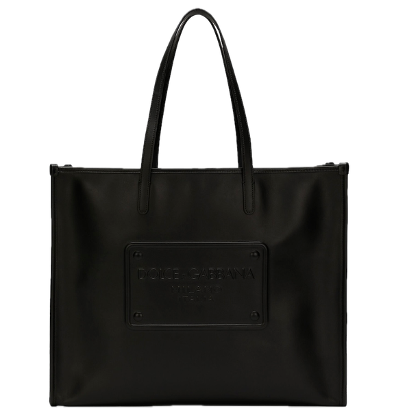  Túi Nam Dolce & Gabbana Shopper Raised Logo 'Black' 
