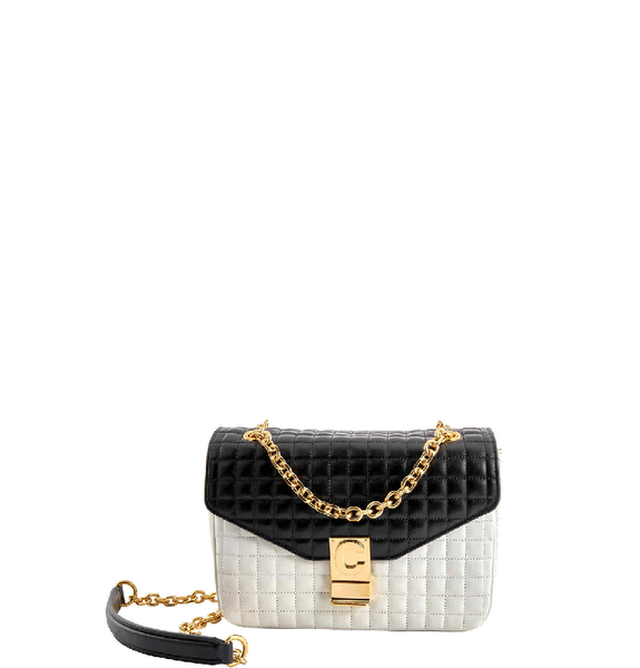  Túi Nữ Celine Medium C In Quilted Calfskin 'Black White' 