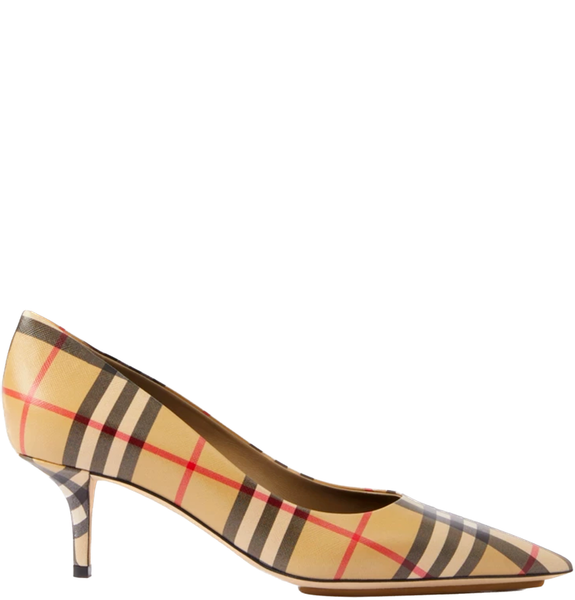  Giày Nữ Burberry Vintage Check Leather Point-toe Pumps 'Archive Beige' 