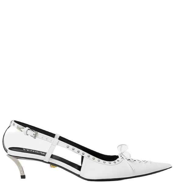  Giày Nữ Versace Laced Pin-point Low Pumps 'White' 
