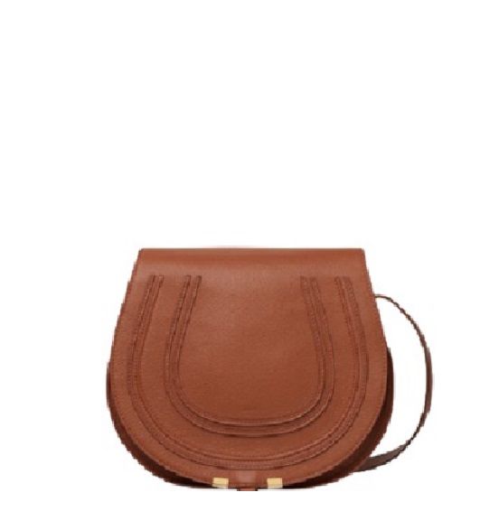  Túi Nữ Chloé Marcie Medium Saddle Grained Calfskin 'Brown' 