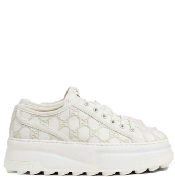  Giày Nữ Gucci Tennis 1977 Trainer 'White' 