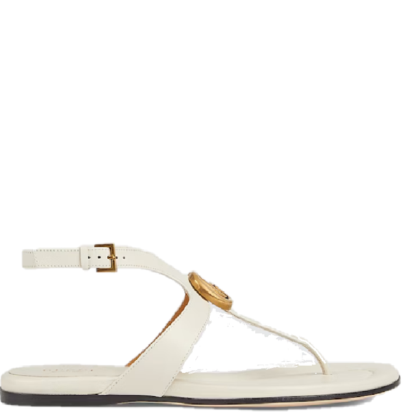  Dép Nữ Gucci Double G Thong Sandal 'White' 