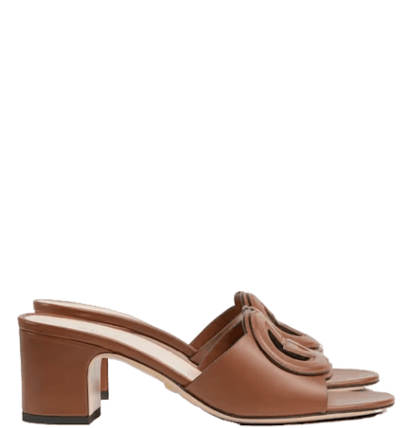  Dép Nữ Gucci Interlocking G Slide Sandal 'Brown Leather' 