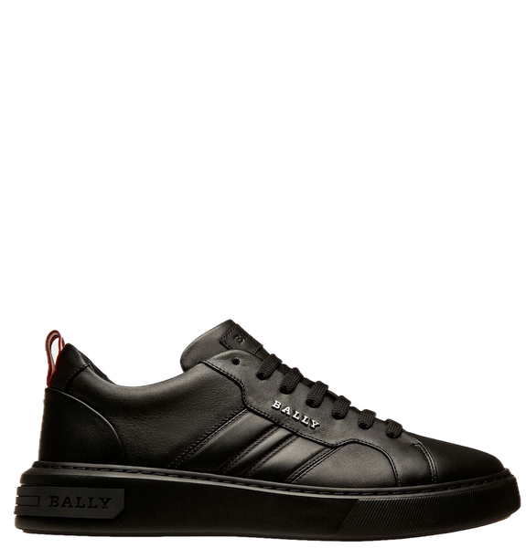  Giày Nam Bally Maxim Leather Sneakers 'Black' 