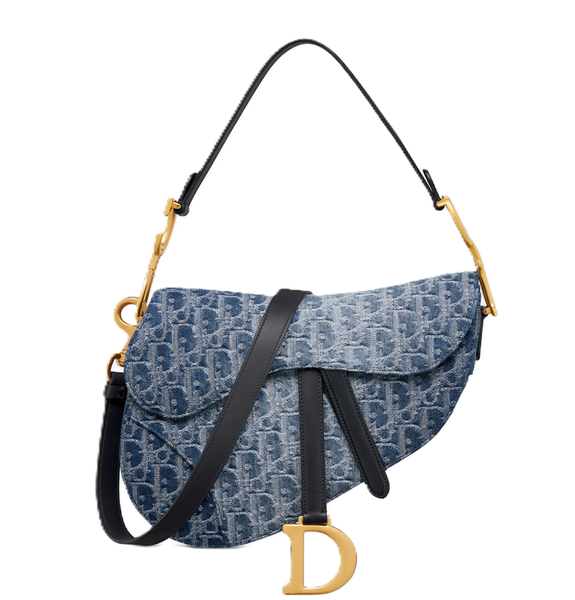  Túi Nữ Christian Dior Saddle Bag Strap 'Blue Denim' 