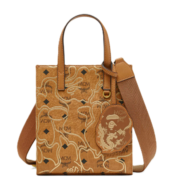  Túi MCM x Bape Aren VI 'Cognac' 