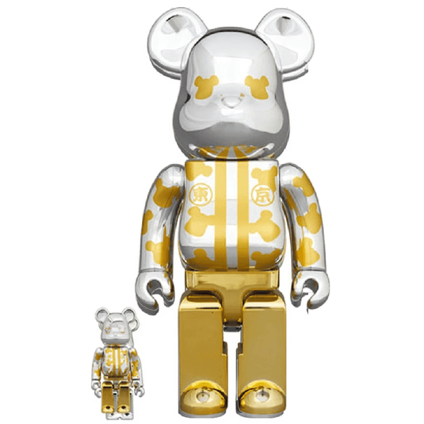  Mô Hình Bearbrick Happy Tokyo Gold & Silver Chrome 