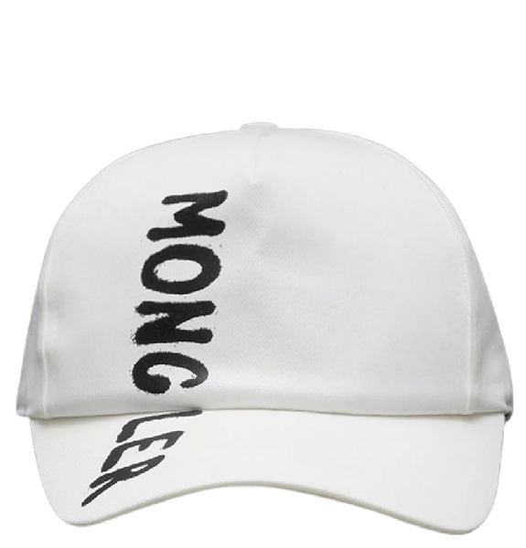  Mũ Nữ Moncler Logo Baseball Cap 'White' 