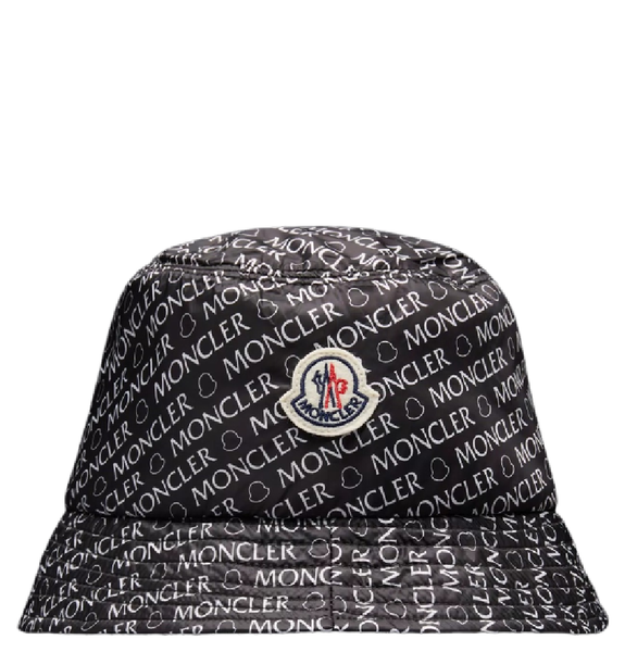  Mũ Nữ Moncler Logo Print Bucket Hat 'Black White' 