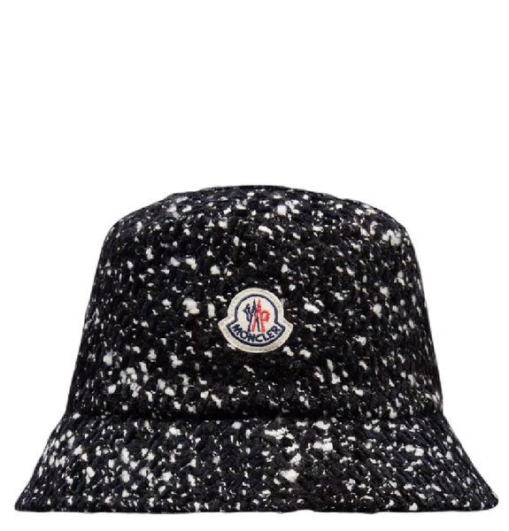  Mũ Nữ Moncler Tweed Bucket Hat 'Black White' 