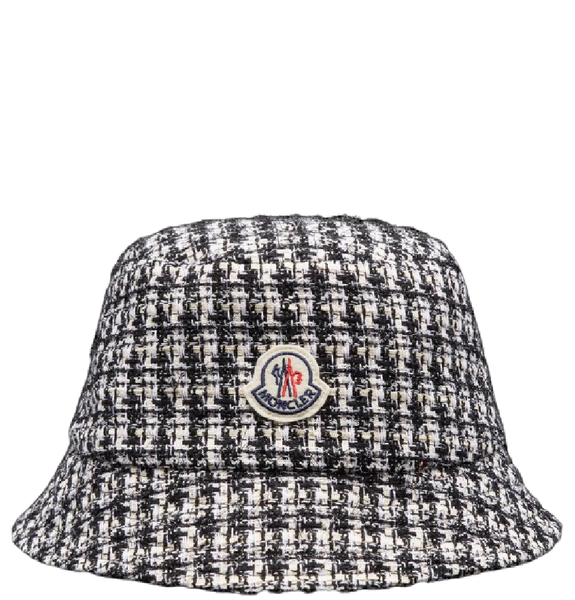  Mũ Nữ Moncler Tweed Bucket Hat 'Black White' 