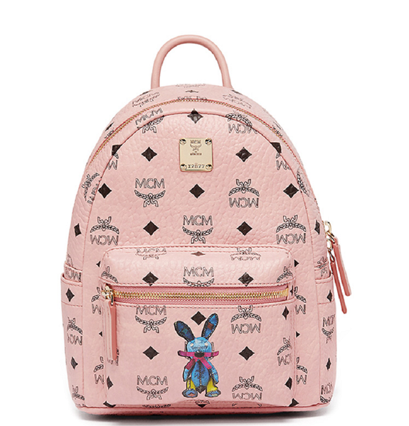  Balo MCM Stark Classic Rabbit Visetos 'Pink' 