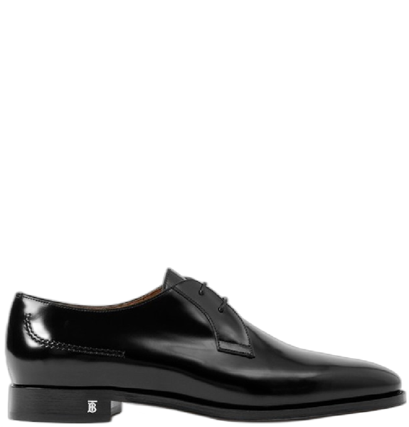 Giày Nam Burberry Patent Leather Derby Shoes 'Black' 