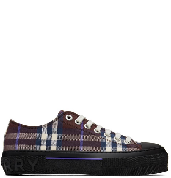  Giày Nam Burberry Vintage Check Cotton 'Deep Maroon' 