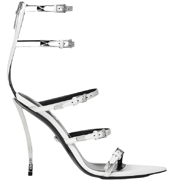  Giày Nữ Versace Pin Point Sandals 'White' 