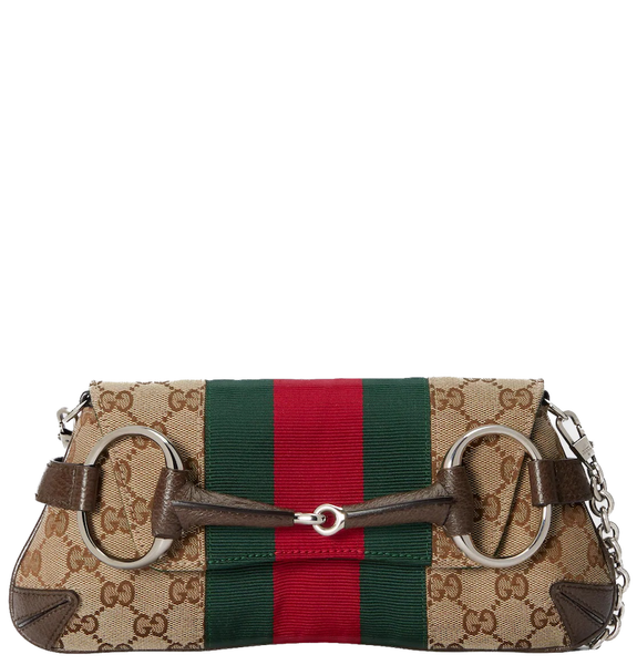  Túi Nữ Gucci Horsebit Chain Small Shoulder Bag 'Beige' 