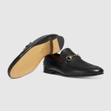  Giày Nam Gucci Jordaan Leather Loafer 'Black' 
