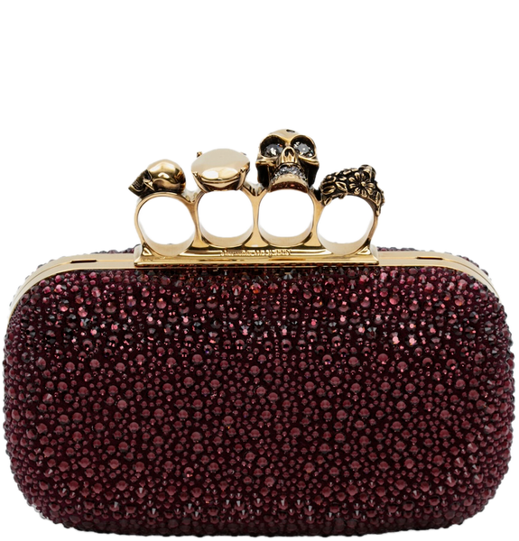  Túi Nữ Alexander McQueen Knuckle Clutch 'Prune' 