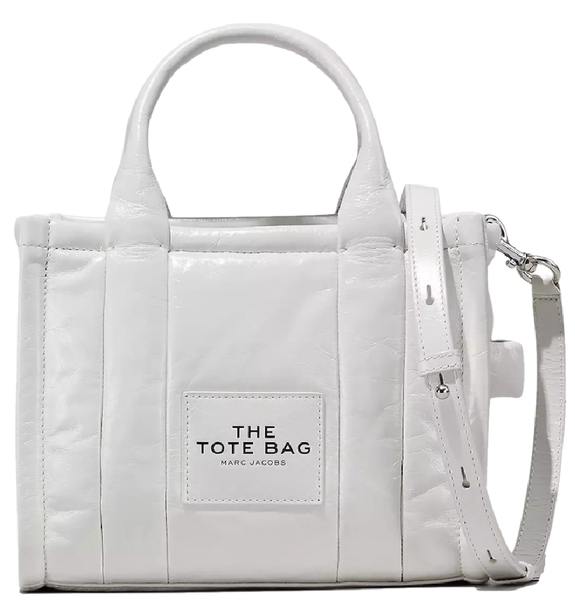  Túi Nữ Marc Jacobs Shiny Crinkle Small Tote 'White' 