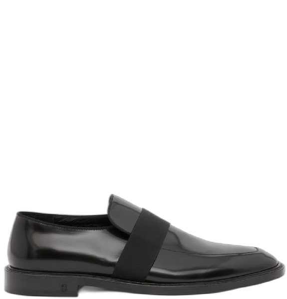  Giày Nam Burberry Ribbon Detail Leather Loafers 'Black' 
