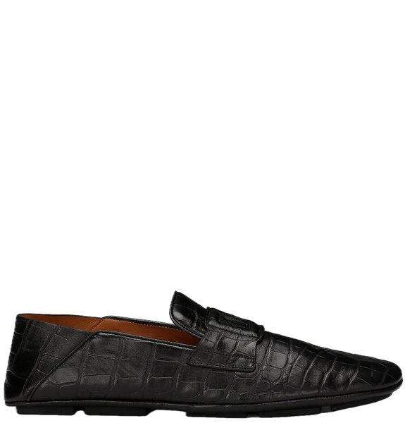  Giày Nam Dolce & Gabbana Crocodile-print Driver 'Black' 