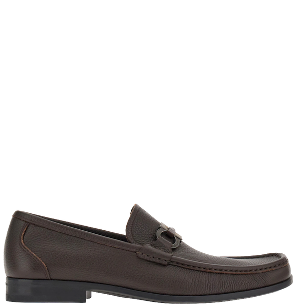  Giày Nam Salvatore Ferragamo Moccasin Gancini Ornament 'Brown' 