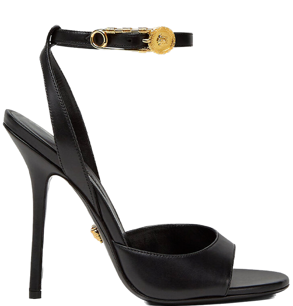 Giày Nữ Versace Safety Pin High Heel Sandals 'Black' 
