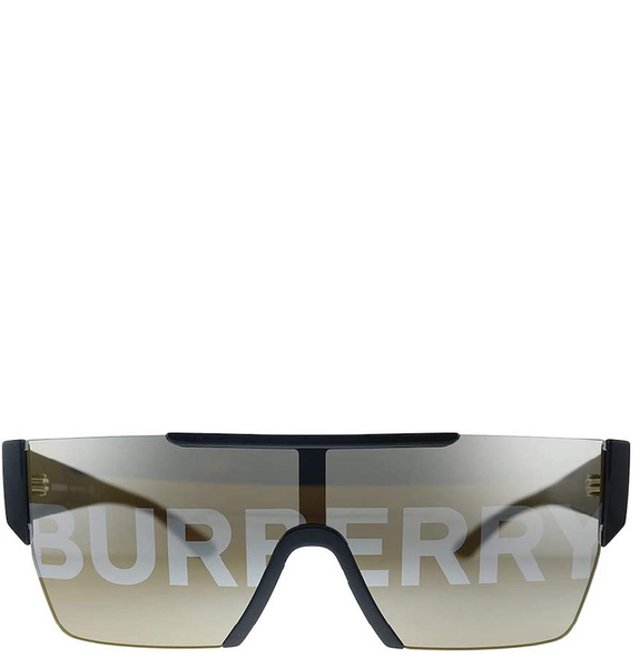  Kính Nam Burberry Plastic Rectangle Sunglasses Gold Mirror Lens 'Black' 