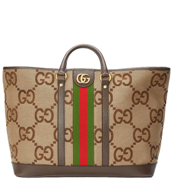  Túi Nữ Gucci Jumbo GG Medium Tote Bag 'Camel Ebony' ‎ 