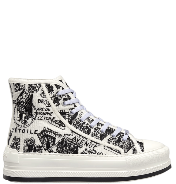  Giày Nữ Dior Walk'n'Dior High-Top 'White Black' 