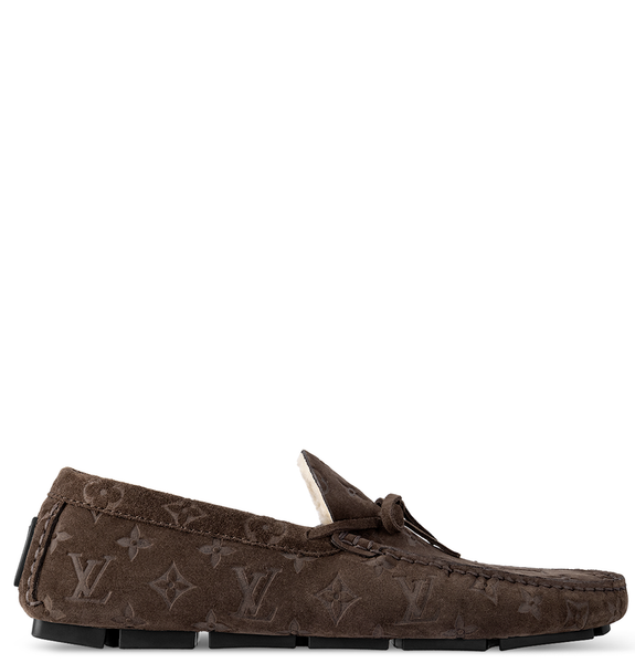  Giày Nam Louis Vuitton LV Driver Moccasins 'Brown' 