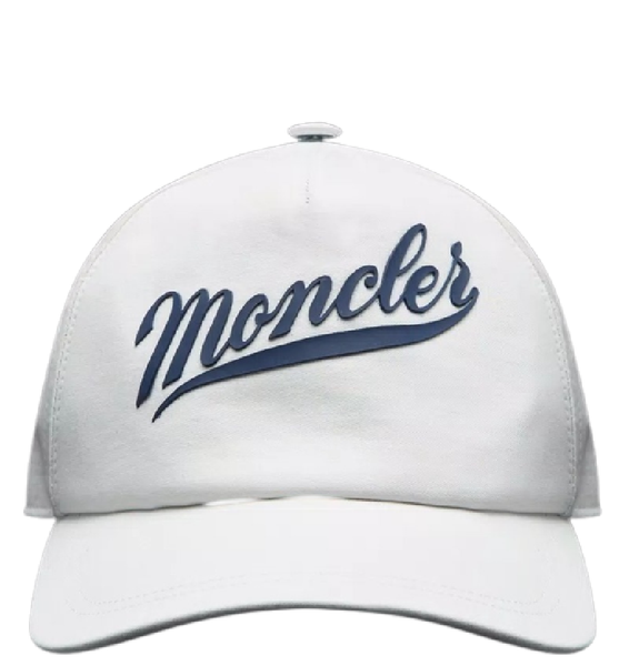  Mũ Nam Moncler Embroidered Logo Baseball Cap 'White' 