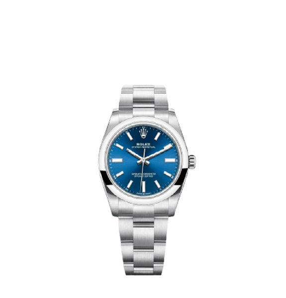  Đồng Hồ Nam Rolex Oyster Perpetual 34 Bright 'Blue' 