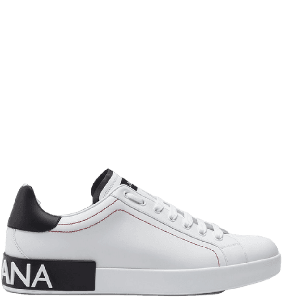  Giày Nam Dolce & Gabbana Calfskin Nappa Portofino Sneakers 'White' 