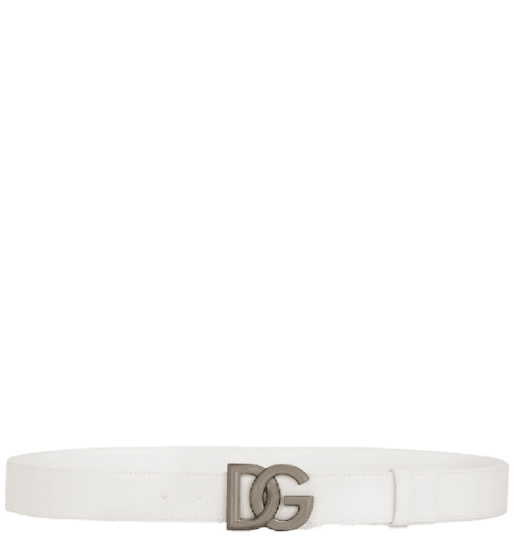  Thắt Lưng Nam Dolce & Gabbana Belt With Logo 'White' 
