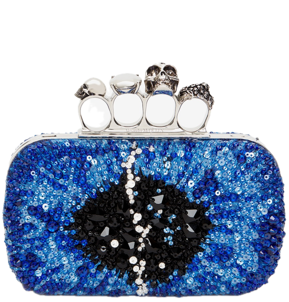  Túi Nữ Alexander McQueen Iris Knuckle Clutch 'Blue' 