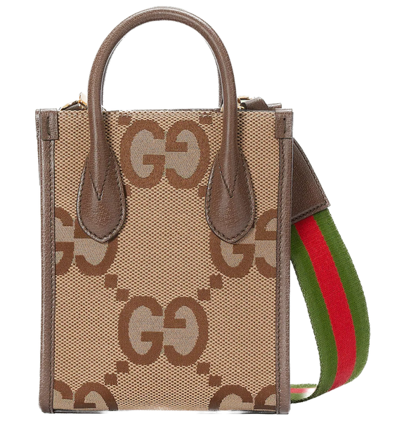  Túi Nam Gucci Jumbo GG Mini Tote Bag 'Camel Ebony' 