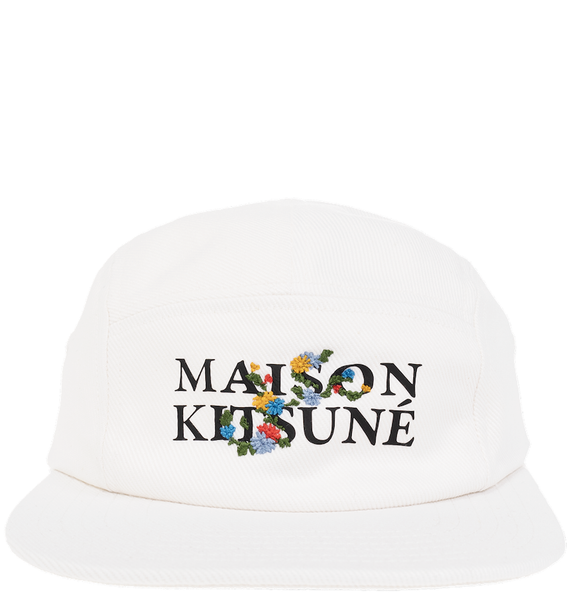  Mũ Maison Kitsune Flowers 5P Cap 'White' 