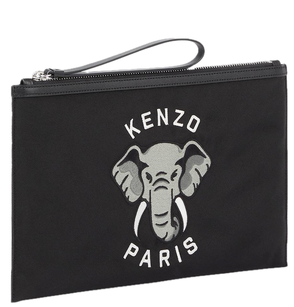  Túi Kenzo Varsity Large Nylon Clutch 'Black' 