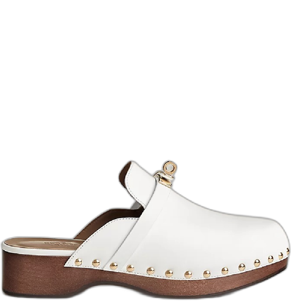  Giày Nữ Hermes Carlotta Mule 'Blanc' 