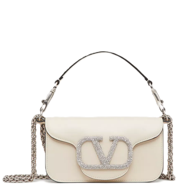  Túi Nữ Valentino Locò Small Jewel Logo 'Light Ivory' 