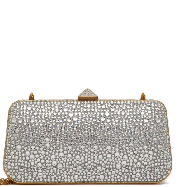  Túi Nữ Valentino Carry Secrets Rhinestone Minaudiere 'Crystal' 