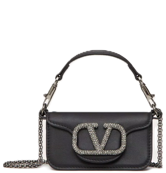  Túi Nữ Valentino Locò Chain And Jewel Logo 'Black' 