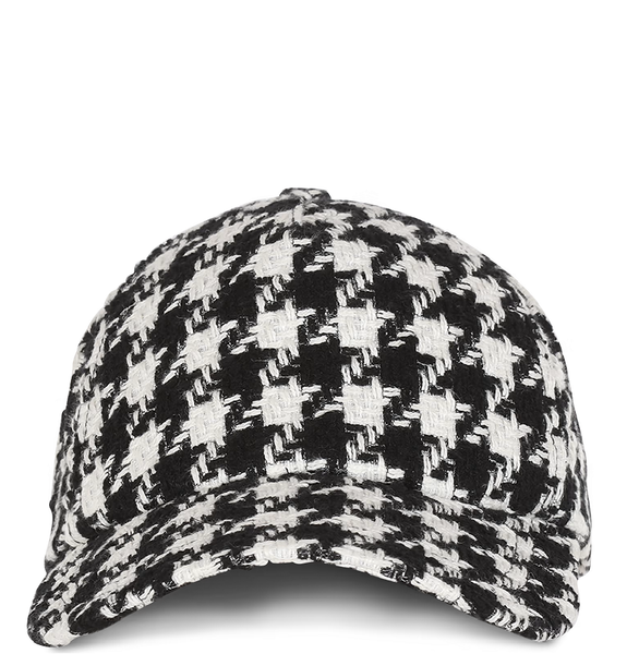  Mũ Nữ Balmain Houndstooth Print 'Black' 