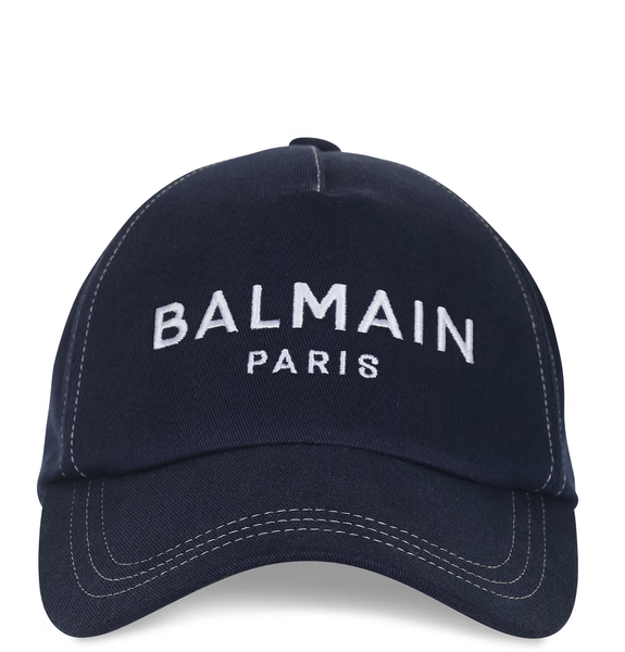  Mũ Nam Balmain Cotton Balmain Paris Logo 'Blue' 
