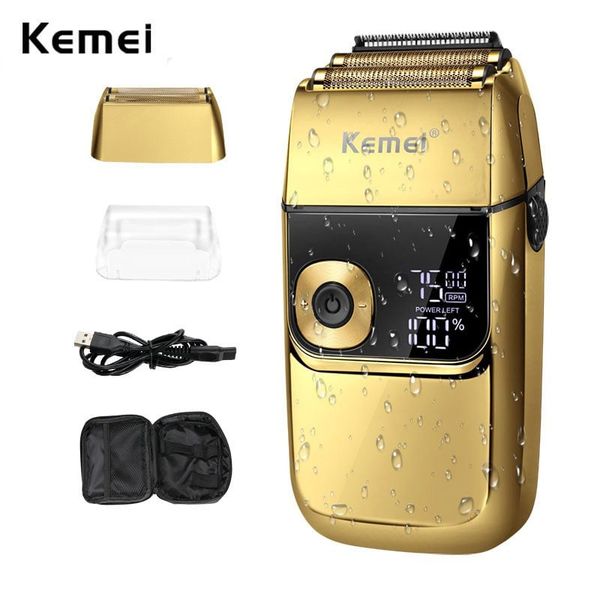 Máy cạo râu Kemei KM-2028 màn hình LCD thông minh 3 tốc độ cắt- có thể fade tóc - phân phối chính hãng