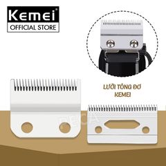 Bộ lưỡi tông đơ bằng thép không gỉ chuyên dụng thay thế nhiều loại tông đơ chuyên nghiệp của Kemei như KM-2600, KM-1990,...